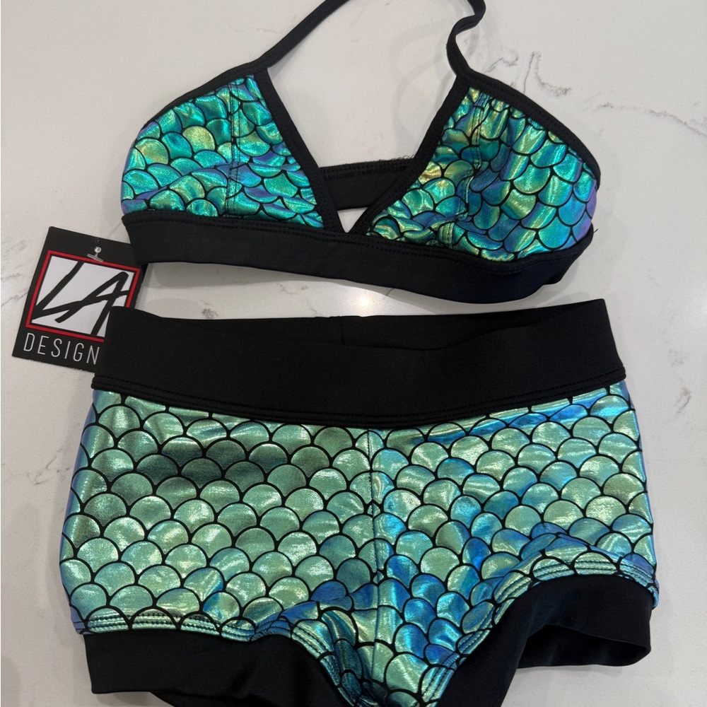 Kids Mermaid Scale Set - Green and Black